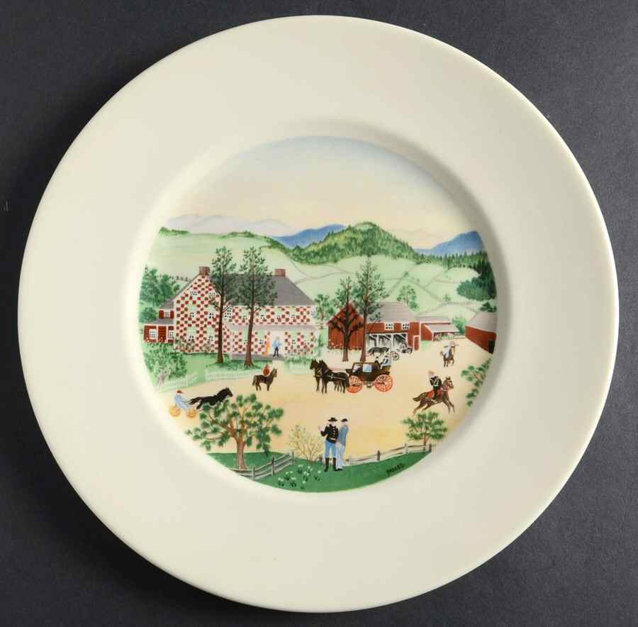 Grandma Moses Show Or Decorative Plate (Charger) by Atlas China (NY)-1