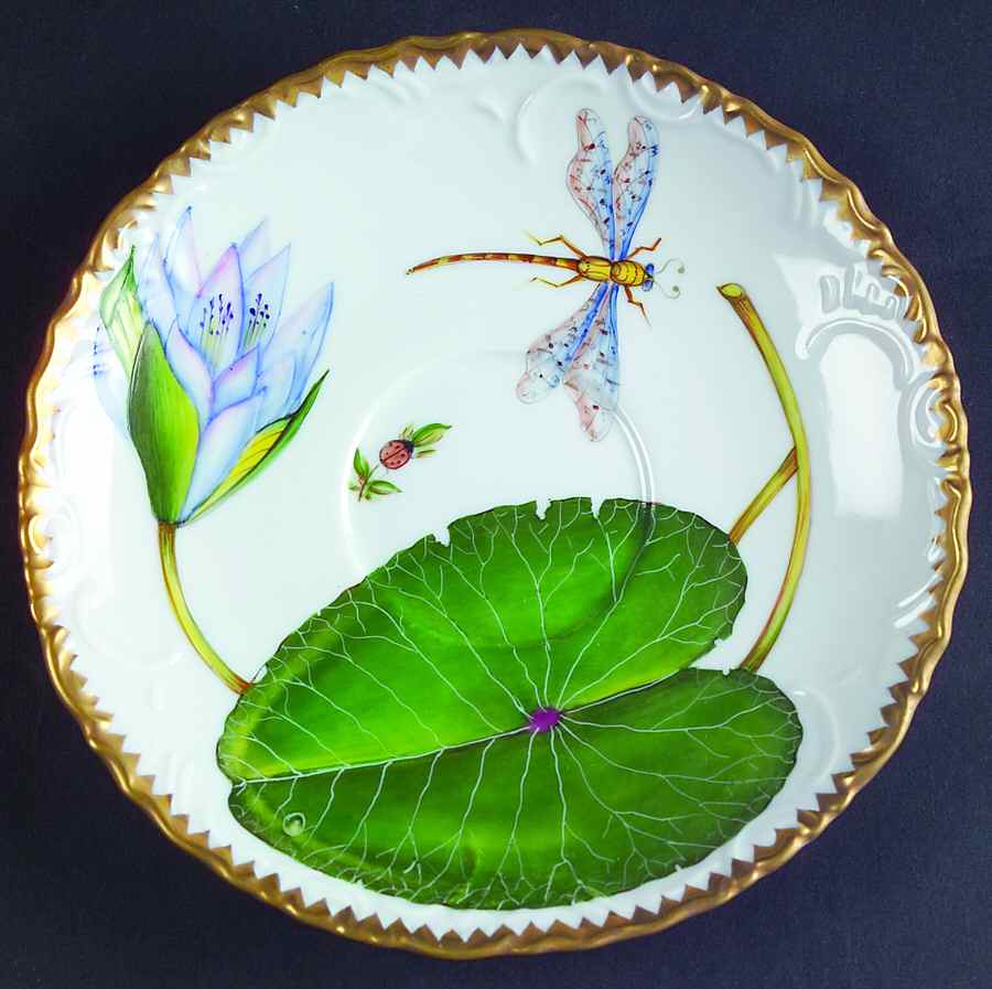 Waterlily Seascape Saucer by Anna Weatherley-1