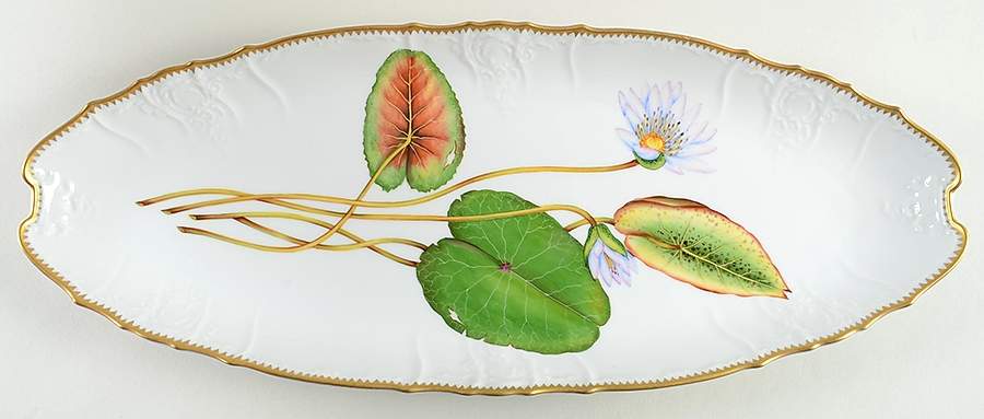 Waterlily Seascape 20" Fish Platter by Anna Weatherley-1