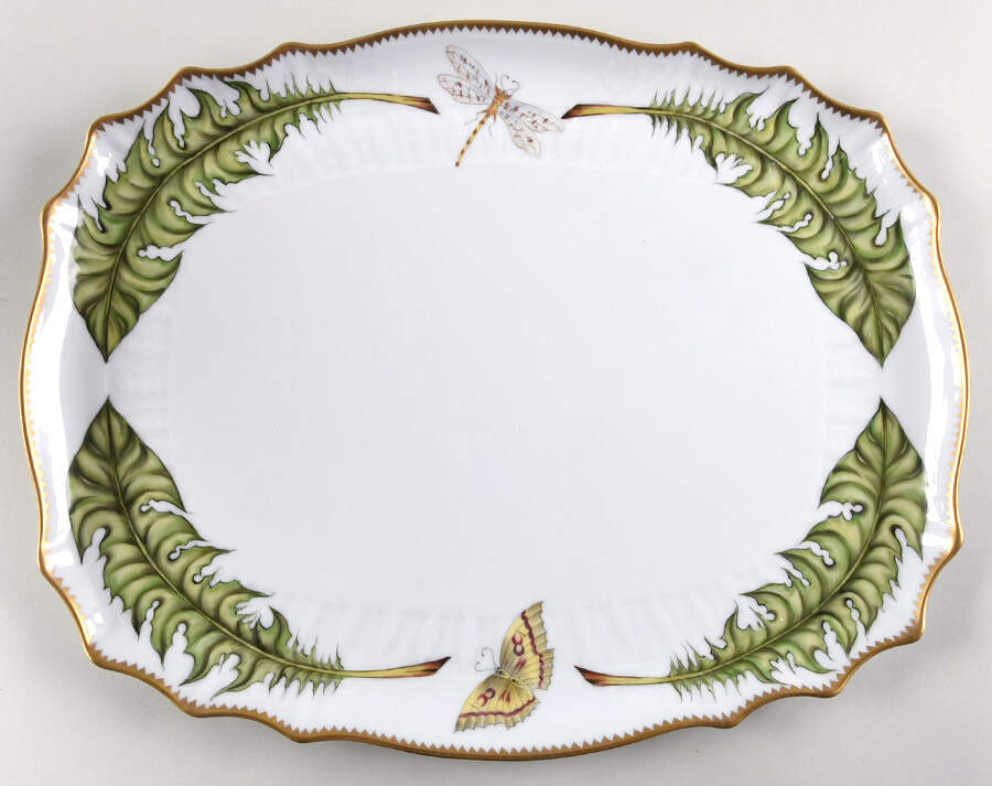 Green Leaf 15" Rectangular Tray by Anna Weatherley-1