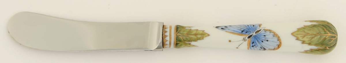 Green Leaf Hollow Handle Master Butter Knife by Anna Weatherley-1