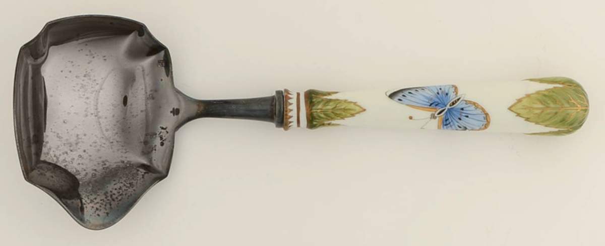 Green Leaf Soup Ladle-Silverplate Bowl by Anna Weatherley-1