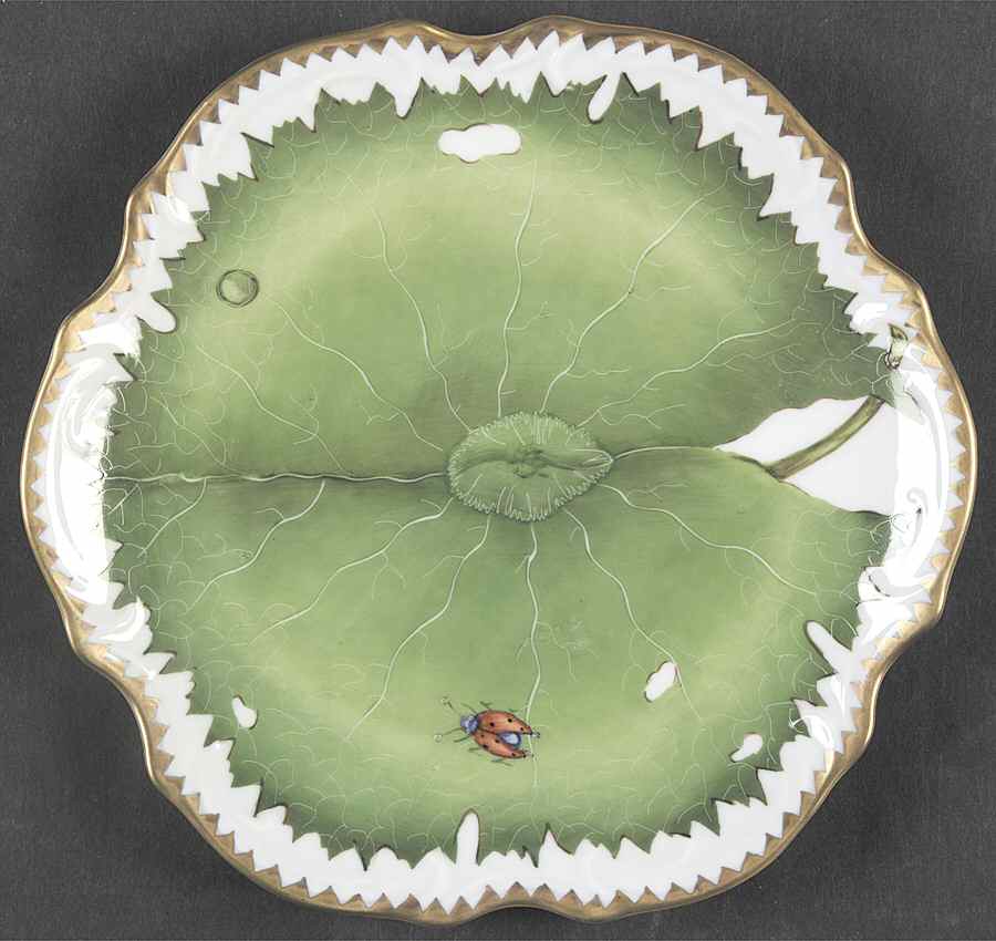 Green Leaf Bread & Butter Plate by Anna Weatherley-1