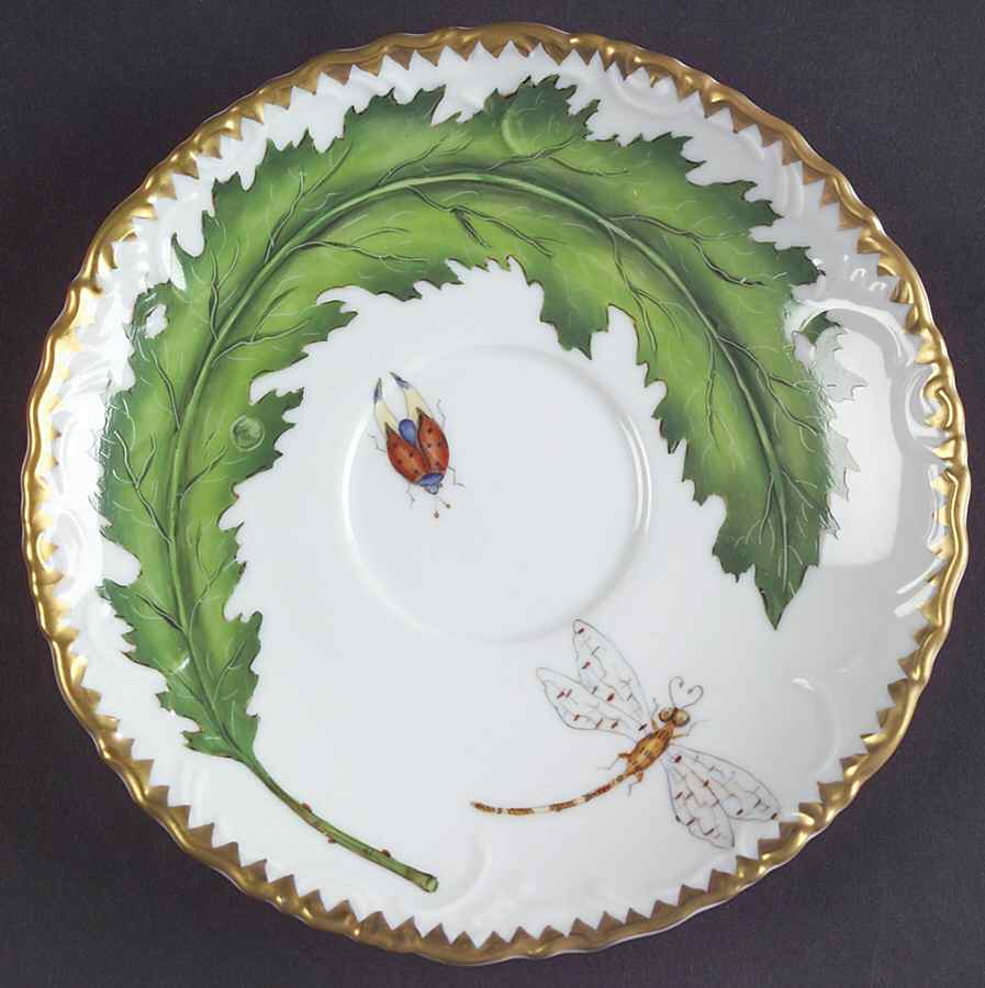 Green Leaf Saucer for Flat Cup by Anna Weatherley-1