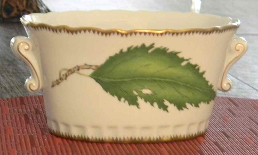 Green Leaf Oval Cachepot by Anna Weatherley-1