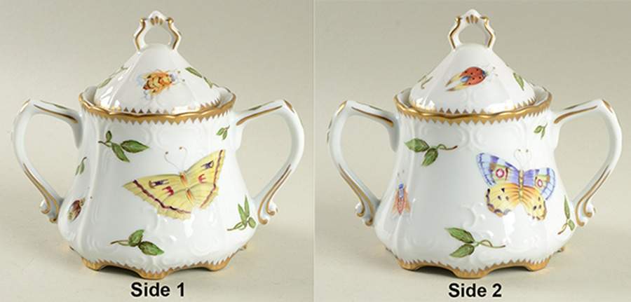Green Leaf Sugar Bowl & Lid by Anna Weatherley-1