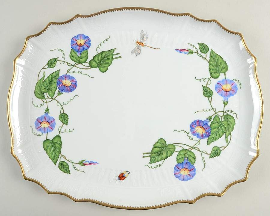 Morning Glory 15" Oval Serving Platter by Anna Weatherley-1