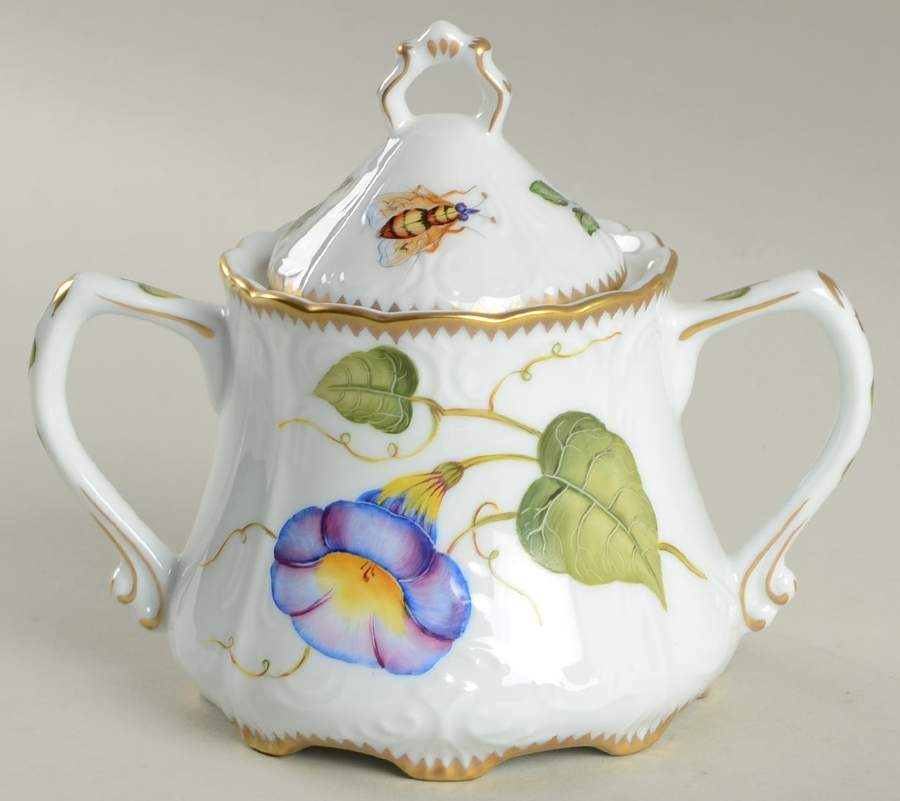 Morning Glory Sugar Bowl & Lid by Anna Weatherley-1
