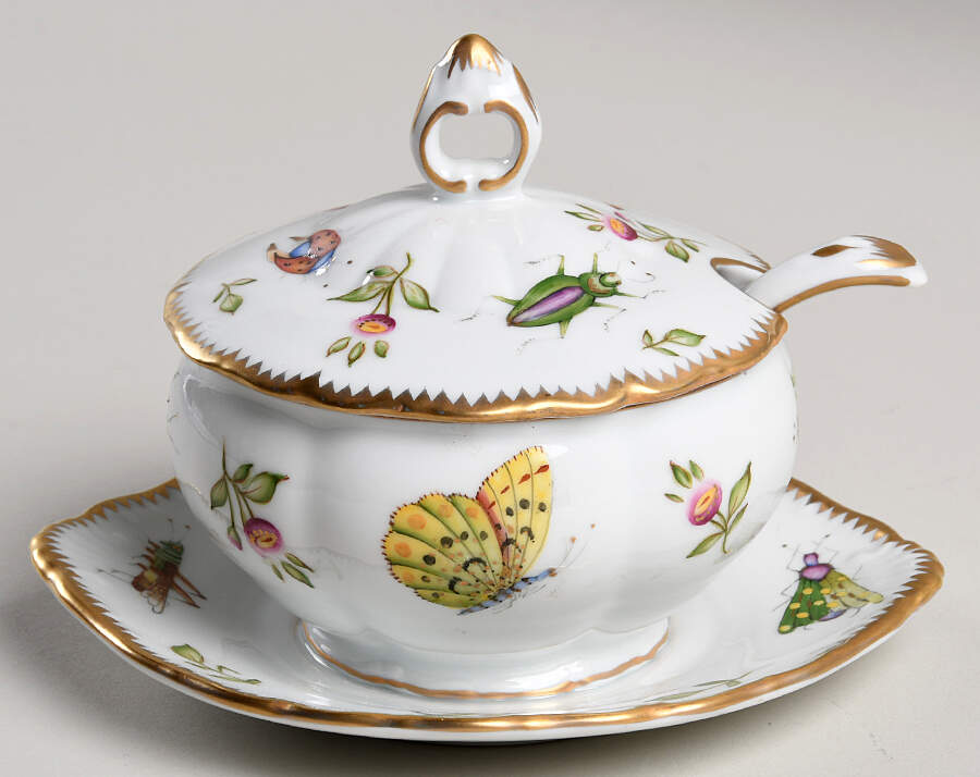 Budapest Spring Jam/Jelly & Lid w/Attached Underplate & Spoon by Anna Weatherley-1