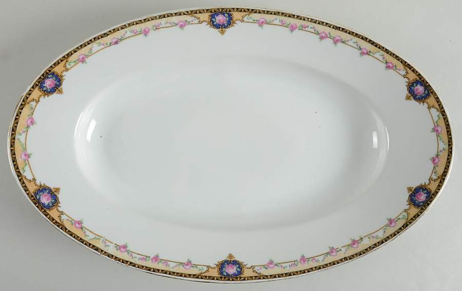 ALZ1 15" Oval Serving Platter by A Laufer (Czech)-1