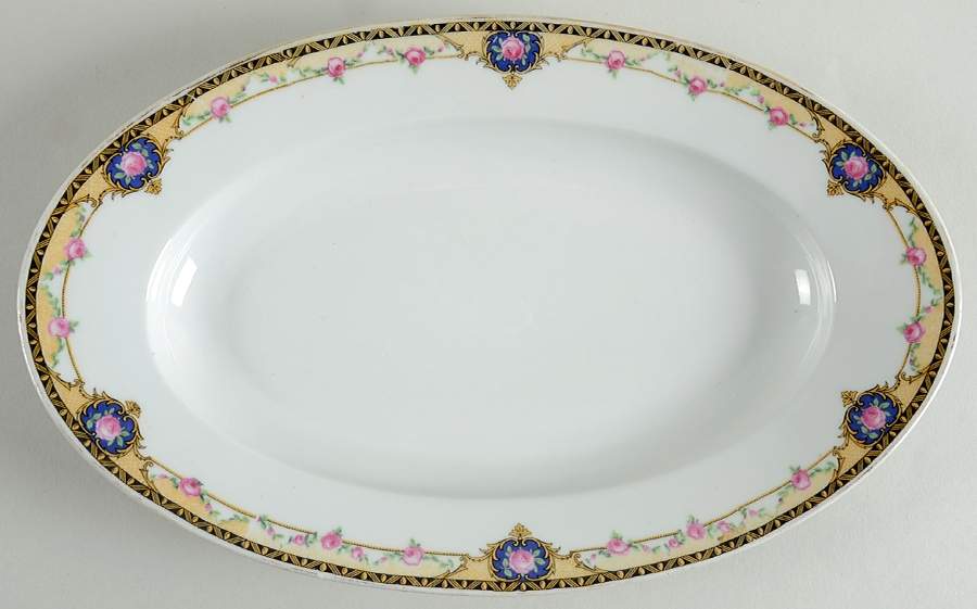 ALZ1 13" Oval Serving Platter by A Laufer (Czech)-1