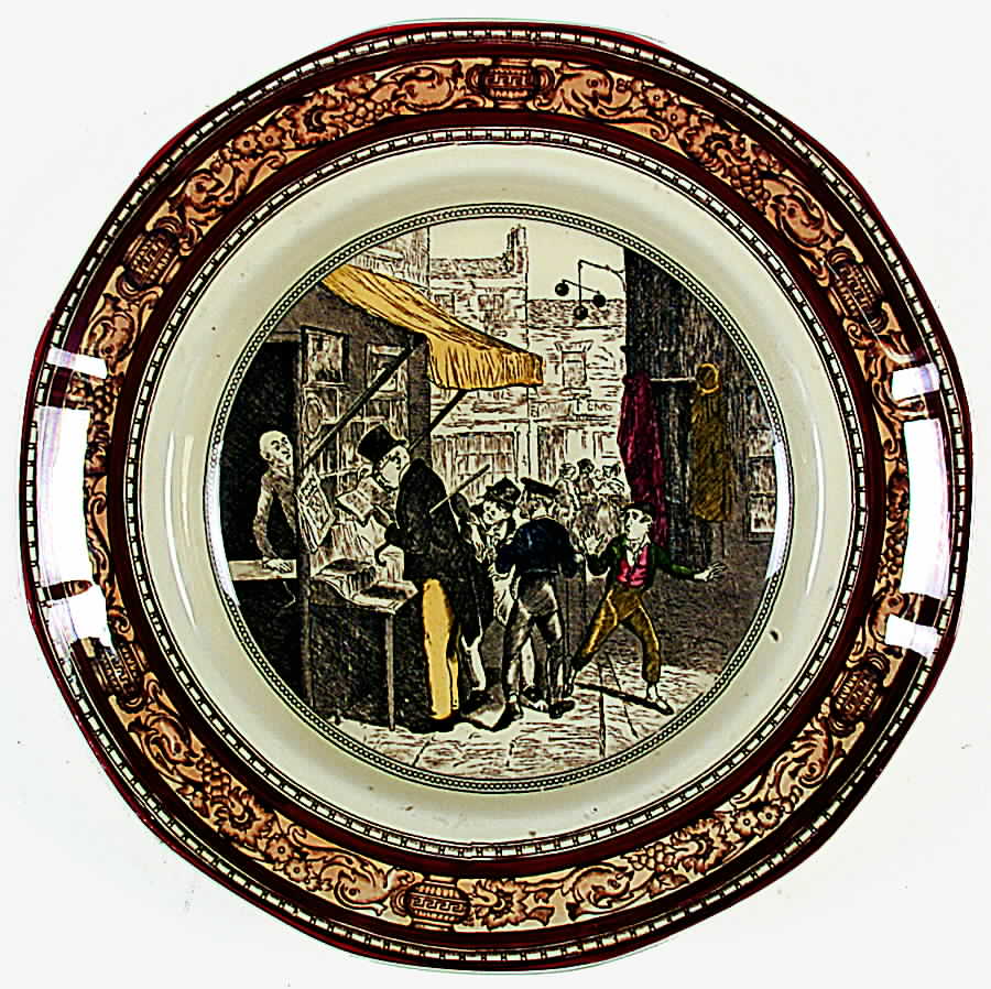 Dickens Rust (Multisided) Dinner Plate by Adams China-1