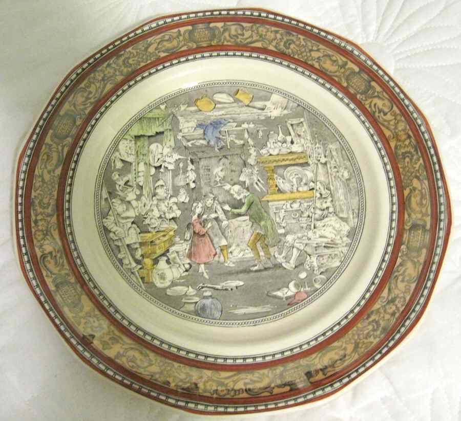 Dickens Rust (Multisided) Dinner Plate by Adams China-1