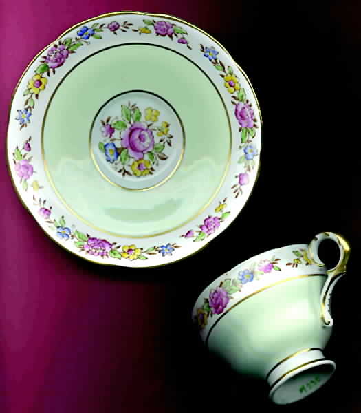 7250 Footed Cup & Saucer Set by Adderley-1