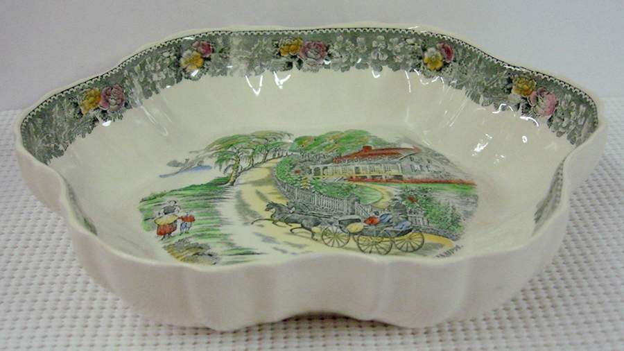 American Ways & Days (Multicolor) 9" Large Fruit Bowl by Adams China-1