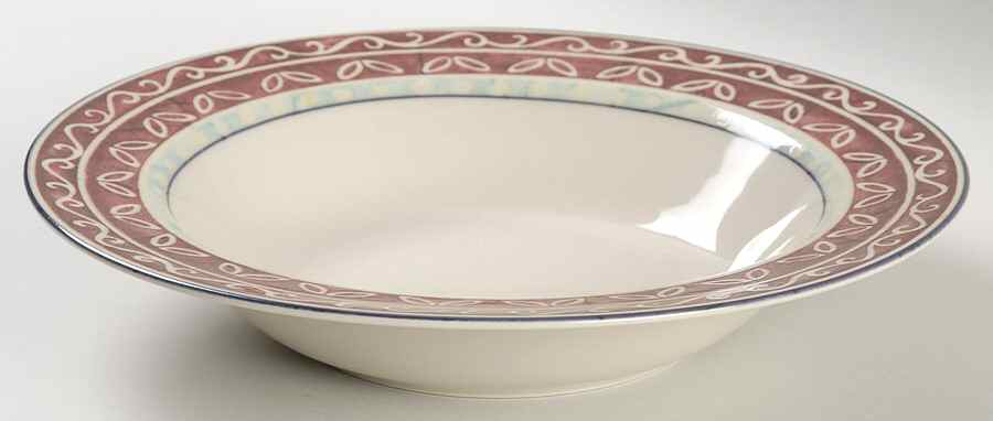 Mehndi Large Rim Soup Bowl by 222 Fifth (PTS)-1