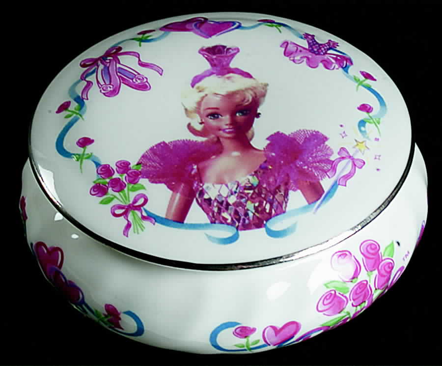 Barbie 3" Round Box & Lid by John  Aynsley & Sons-1