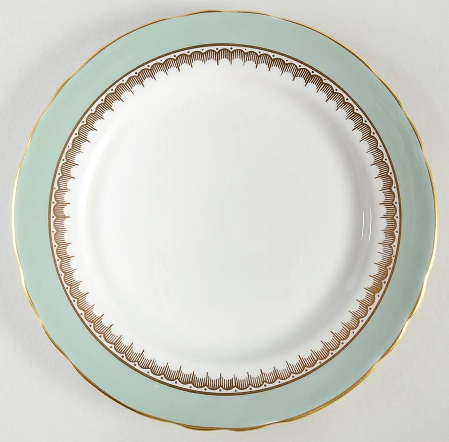 Embassy Green (Scalloped) Salad Plate by John  Aynsley & Sons-1