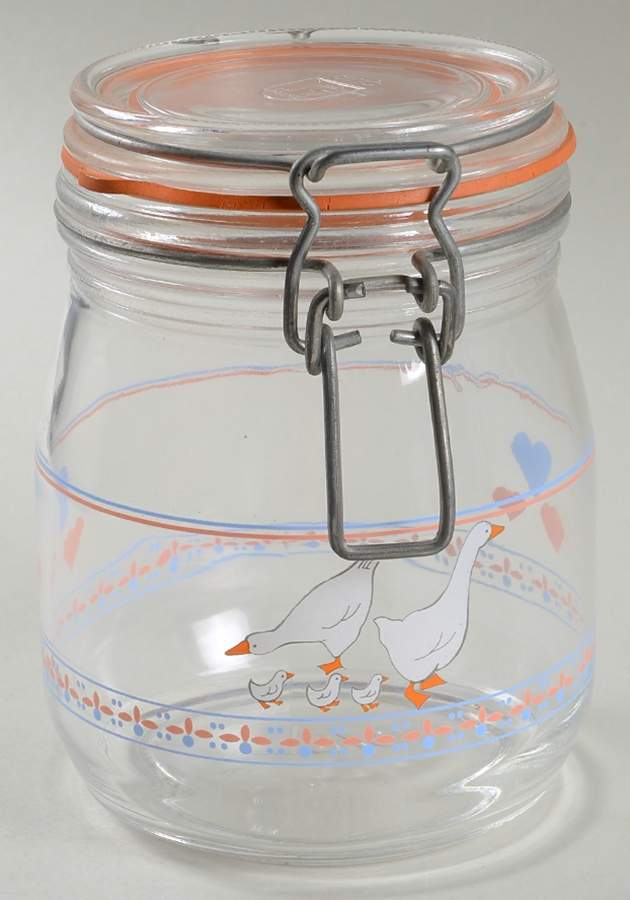 Hearts 'N Geese 5" Glassware Canister with Hinged Lid by Arcopal-1