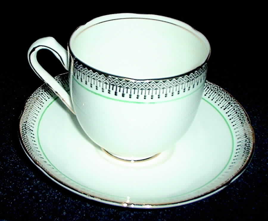 Add46 (Scalloped) Footed Cup & Saucer Set by Adderley-1