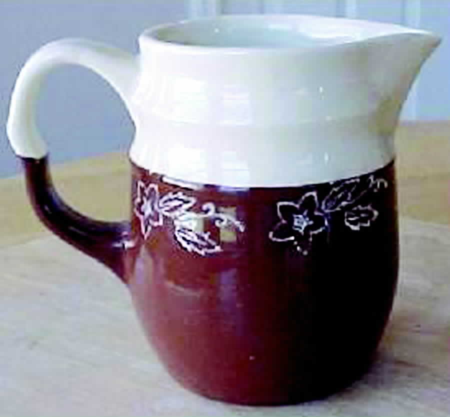 Snow Flower (Brownie Ware) Pitcher by Universal-1