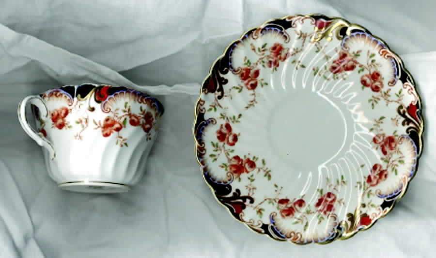 11406 Flat Cup & Saucer Set by John  Aynsley & Sons-1