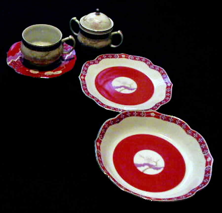 Jasmine Mist Rose Sugar Bowl & Lid by Arita-1