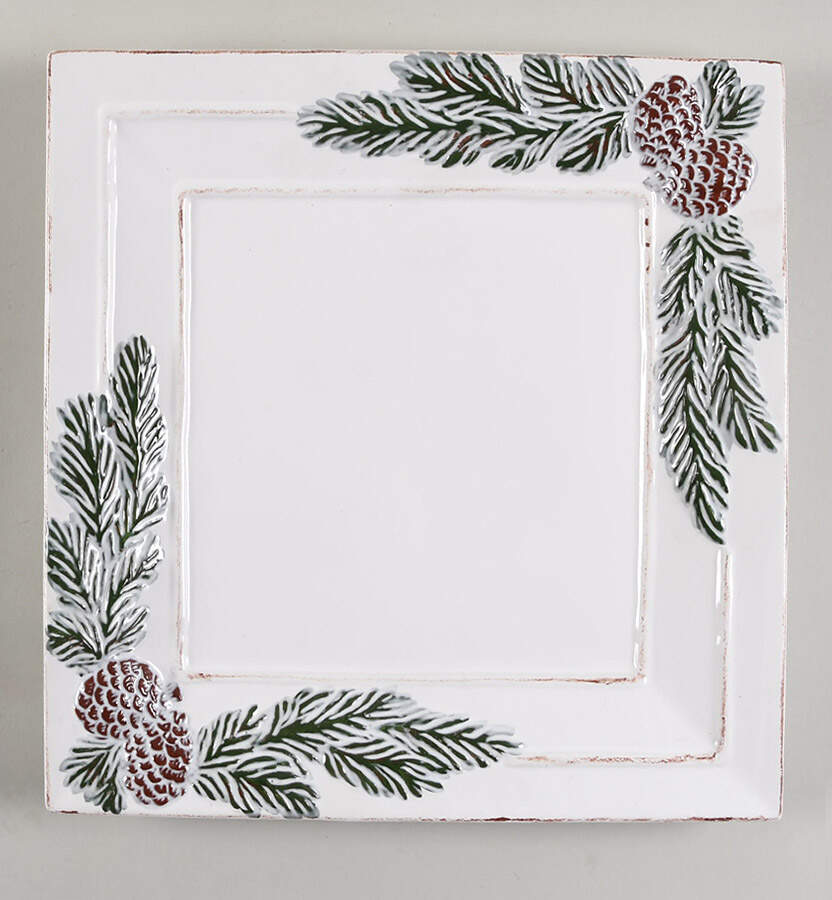 Vintage Pine 12" Square Serving Platter by Ambiance-1