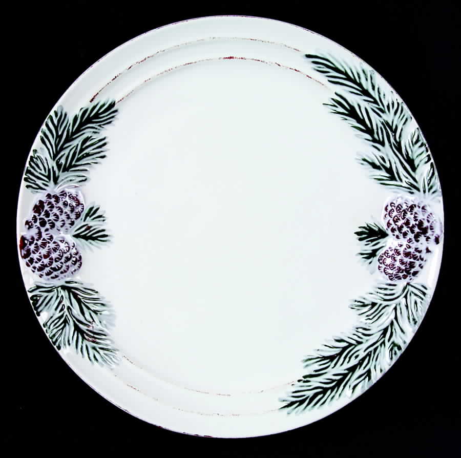 Vintage Pine Dinner Plate by Ambiance-1