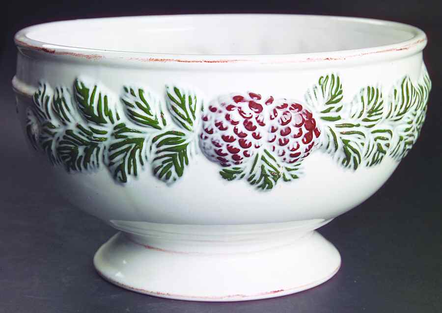 Vintage Pine 10" Footed Bowl by Ambiance-1