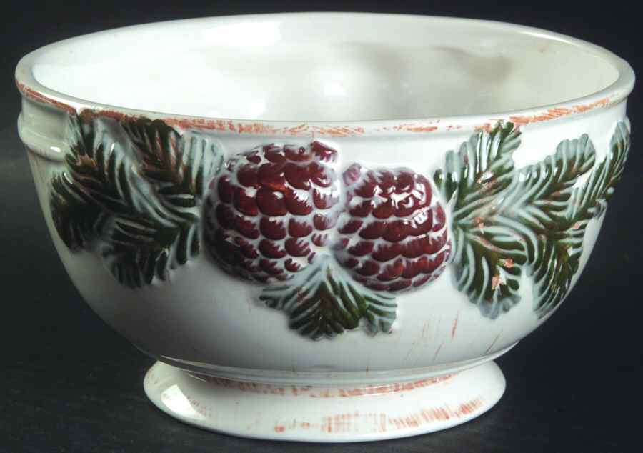 Vintage Pine Coupe Soup Bowl by Ambiance-1
