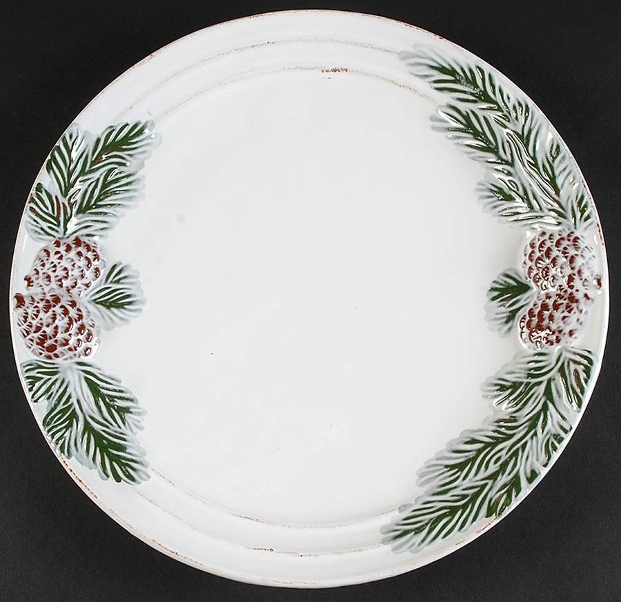 Vintage Pine Dinner Plate by Ambiance-1
