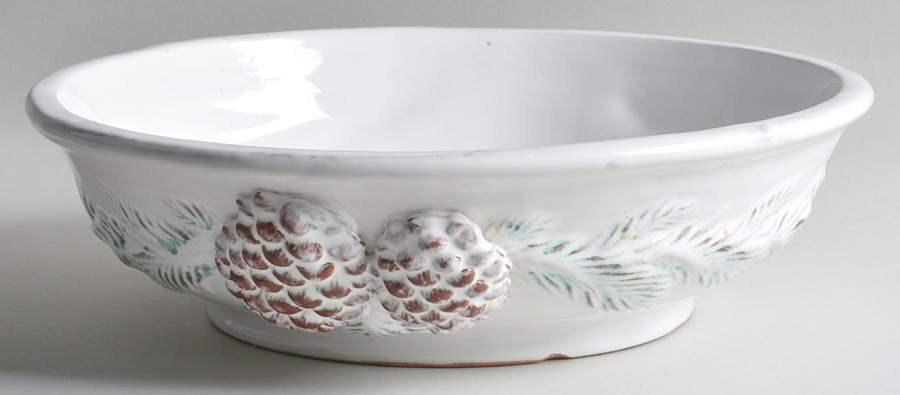 Vintage Pine 12" Round Vegetable Bowl by Ambiance-1