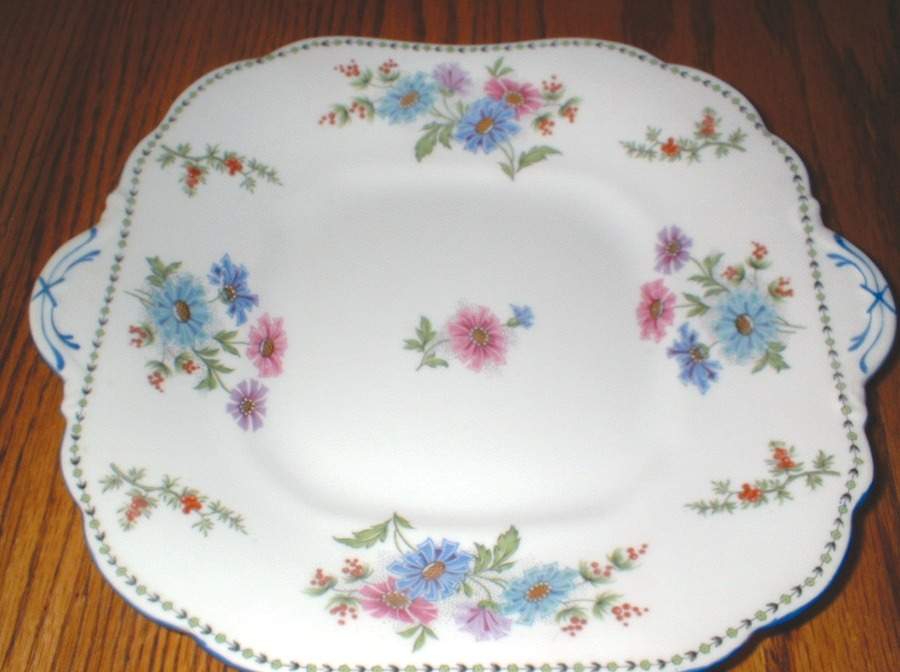 3054 Square Handled Cake Plate by John  Aynsley & Sons-1
