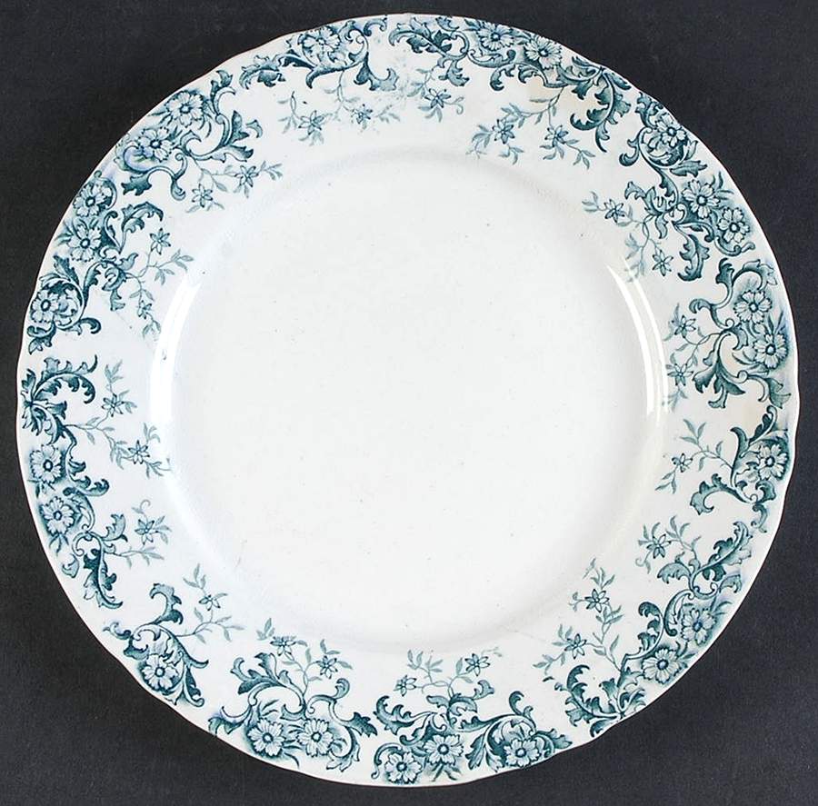 Gloria Blue Green Luncheon Plate by Adams China-1
