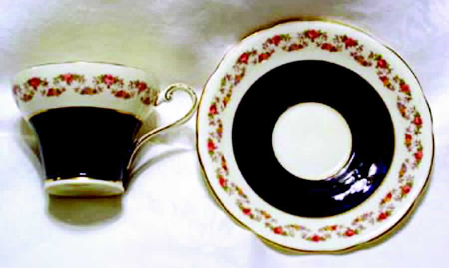B5013 Cobalt Flat Cup & Saucer Set by John  Aynsley & Sons-1