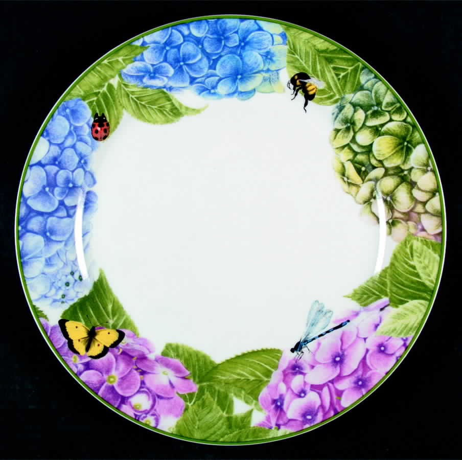 Hydrangea (3376) 12" Chop Plate (Round Platter) by American Atelier-1