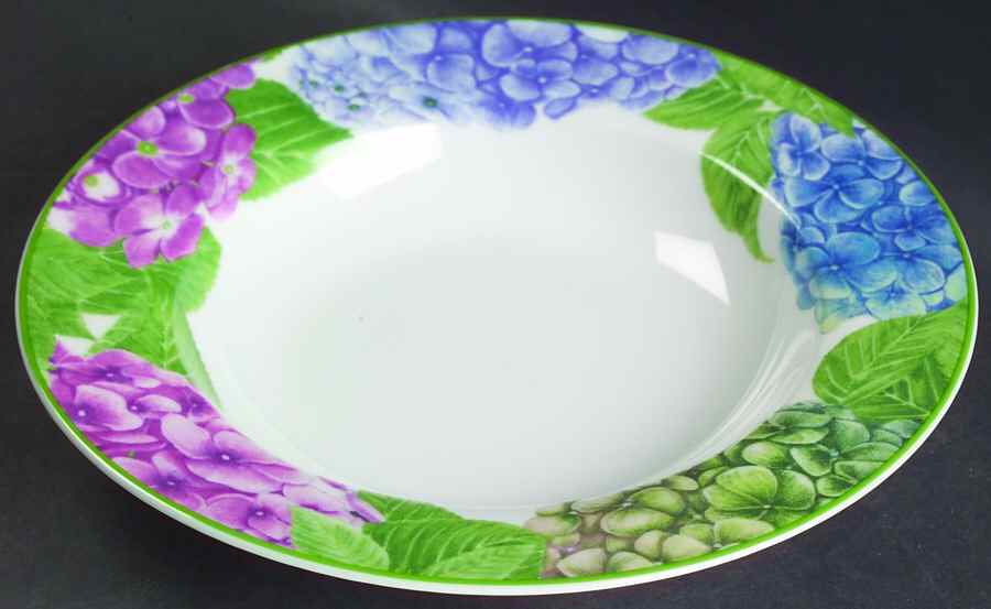 Hydrangea (3376) Rim Soup Bowl by American Atelier-1