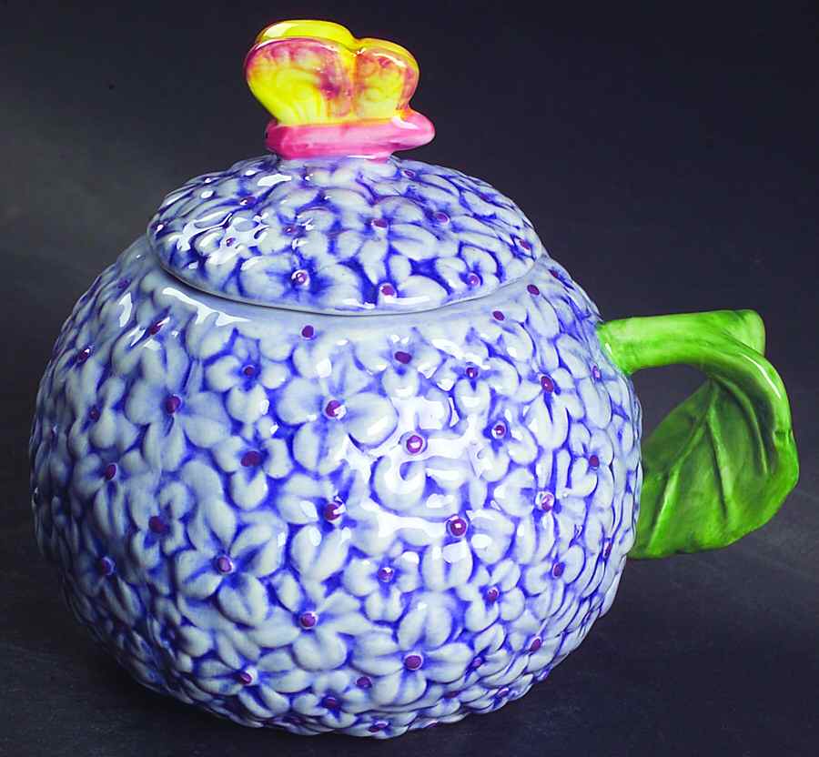 Hydrangea (3376) Sculpted Sugar Bowl & Lid by American Atelier-1