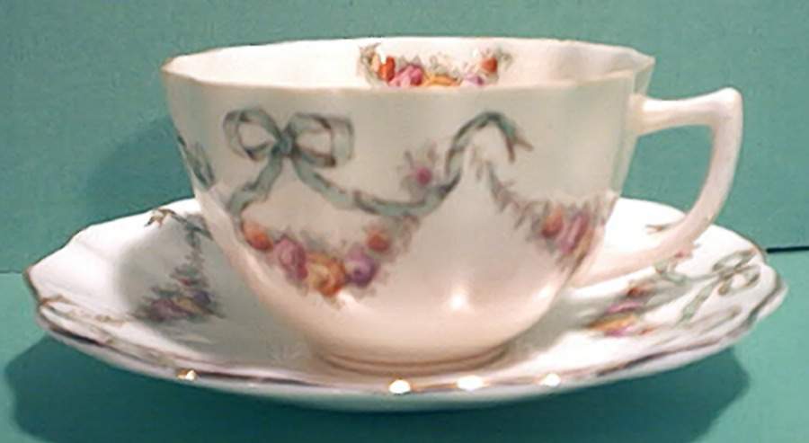 AYN107 Flat Cup & Saucer Set by John  Aynsley & Sons-1