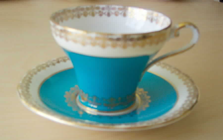 C1464 Flat Cup & Saucer Set by John  Aynsley & Sons-1