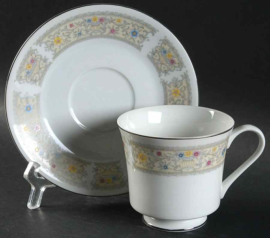Renaissance Footed Cup & Saucer Set by Ambiance-1