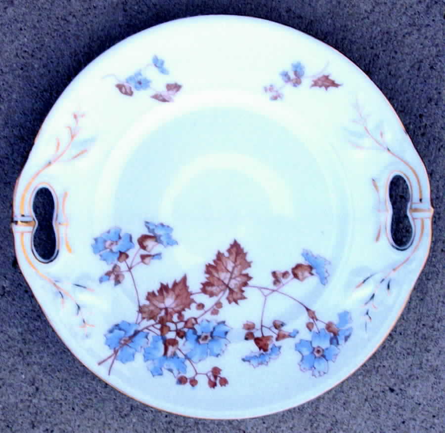 AKF12 Handled Cake Plate by A Klingenberg France-Austria-1
