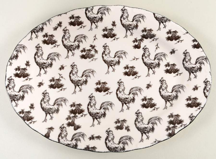 AUV2 13" Oval Serving Platter by Aux Au Provence-1