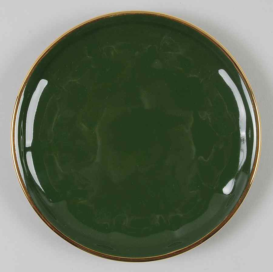 Green and Gold Bistroware Bread & Butter Plate by Apilco-1