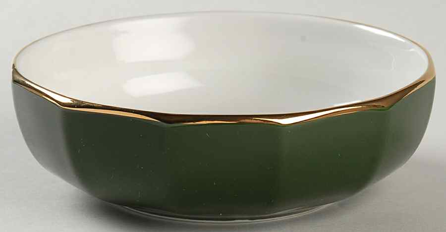 Green and Gold Bistroware Coupe Cereal Bowl by Apilco-1