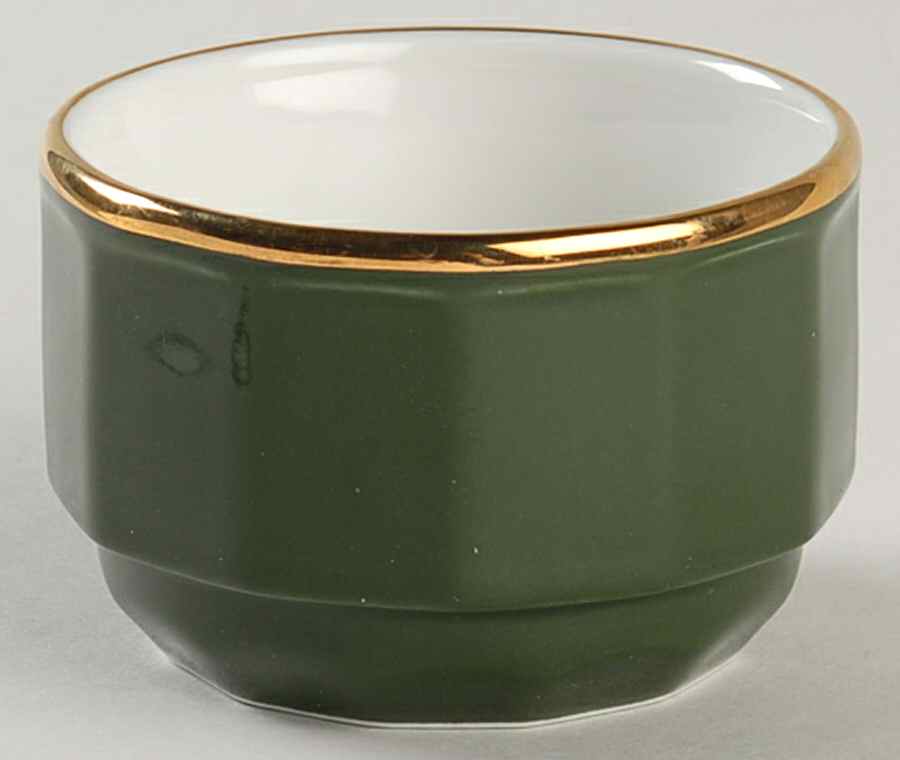 Green and Gold Bistroware Ramekin by Apilco-1