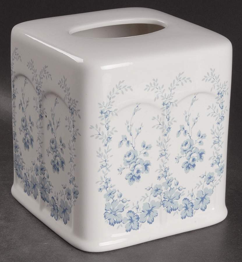 Sophia (Blue) Square Tissue Box Cover by Laura Ashley-1