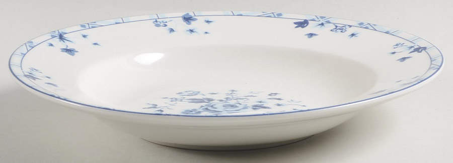 Sophia (Blue) Rim Soup Bowl by Laura Ashley-1