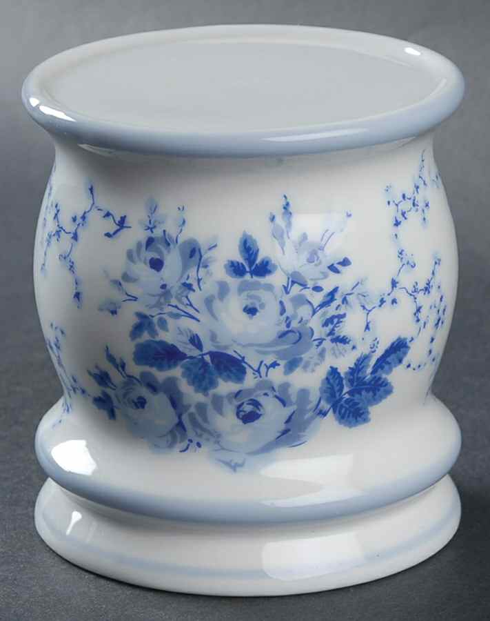 Sophia (Blue) 4" Pillar Candleholder by Laura Ashley-1